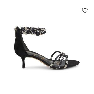 SAM EDELMAN Jayde Floral Kitten Heel Sandals 6